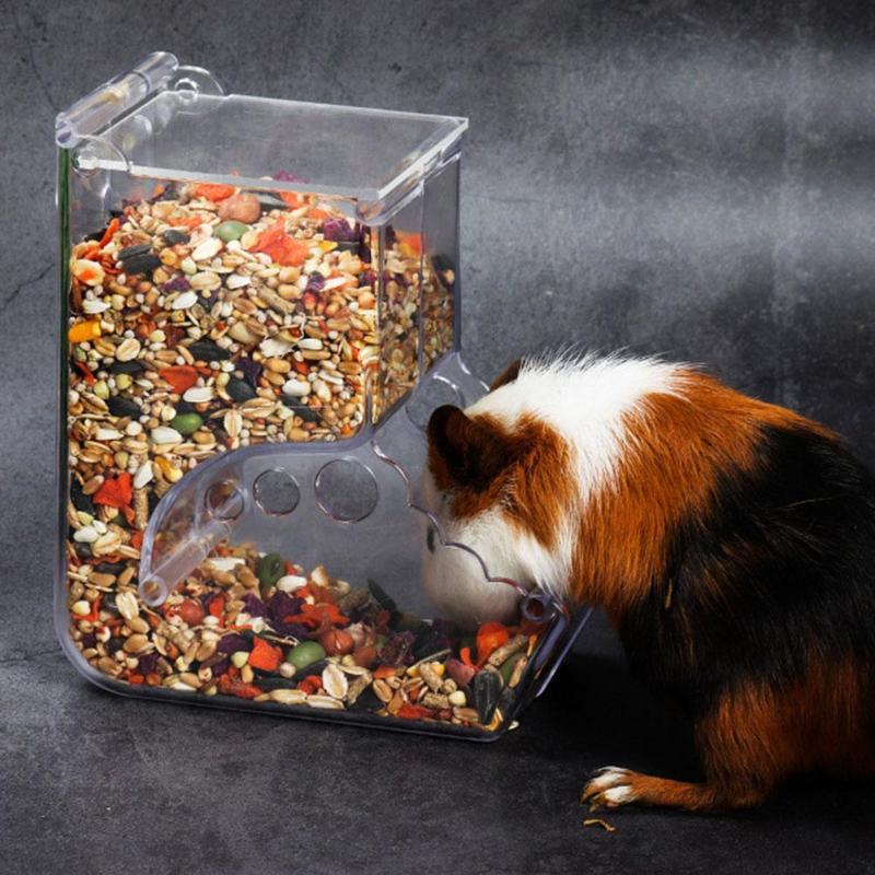 Transparent and Adjustable Food Dispenser For Hamsters