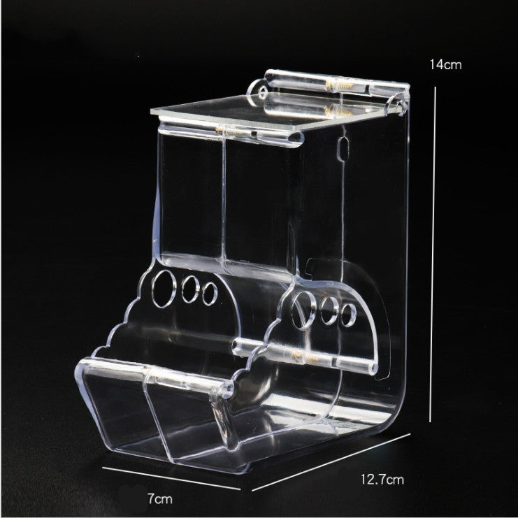 Transparent and Adjustable Food Dispenser For Hamsters