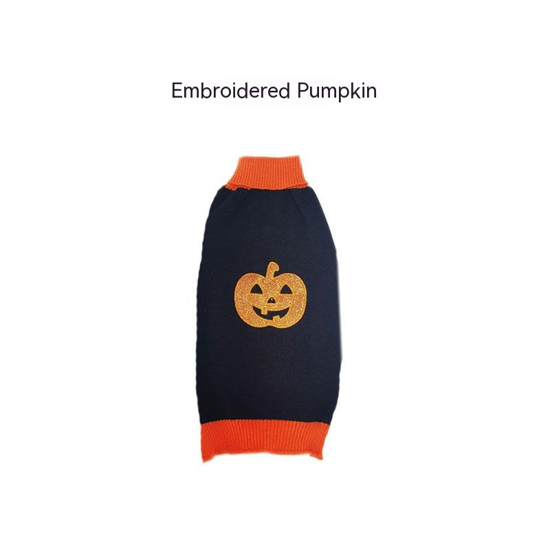 Halloween Pumpkin Sweater Vests For Dogs