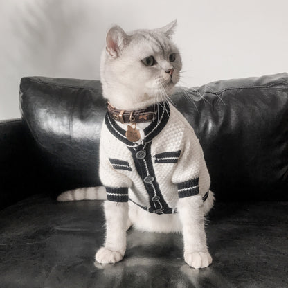 Cat Front Button Cardigan