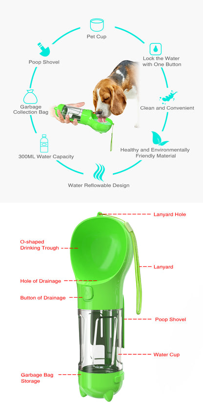 Pet Multi-Functional Water Bottle