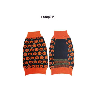 Halloween Pumpkin Sweater Vests For Dogs