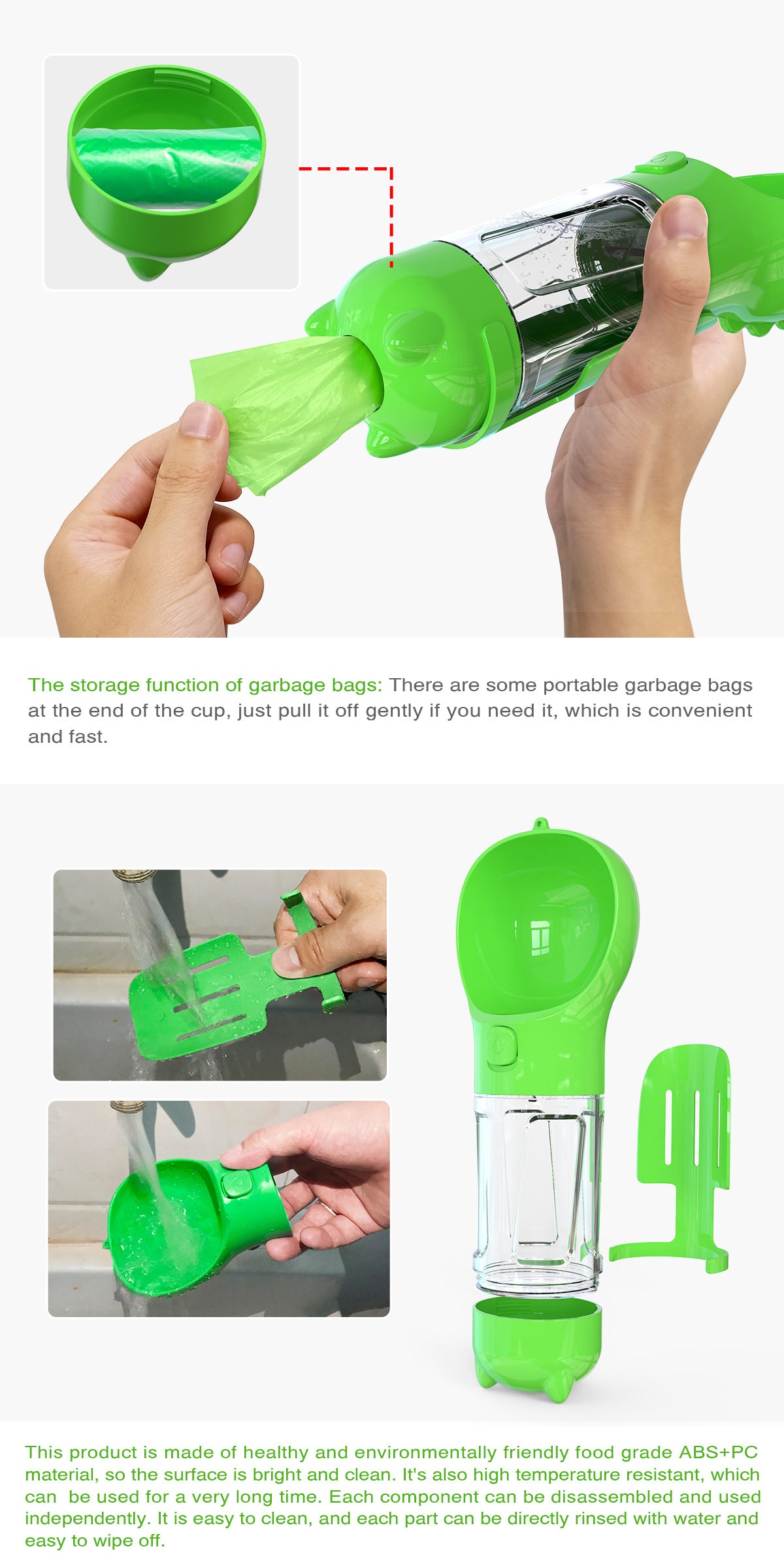 Pet Multi-Functional Water Bottle