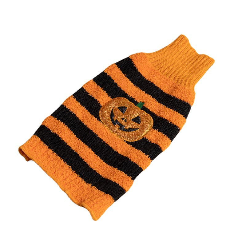 Halloween Pumpkin Sweater Vests For Dogs