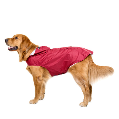 Dog Raincoat Poncho For Large Breeds