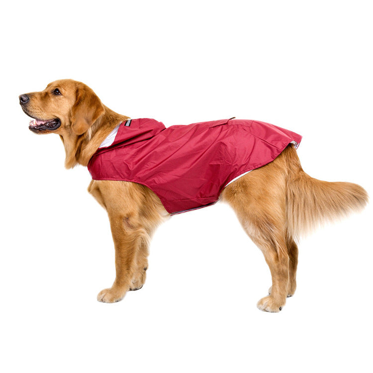 Dog Raincoat Poncho For Large Breeds